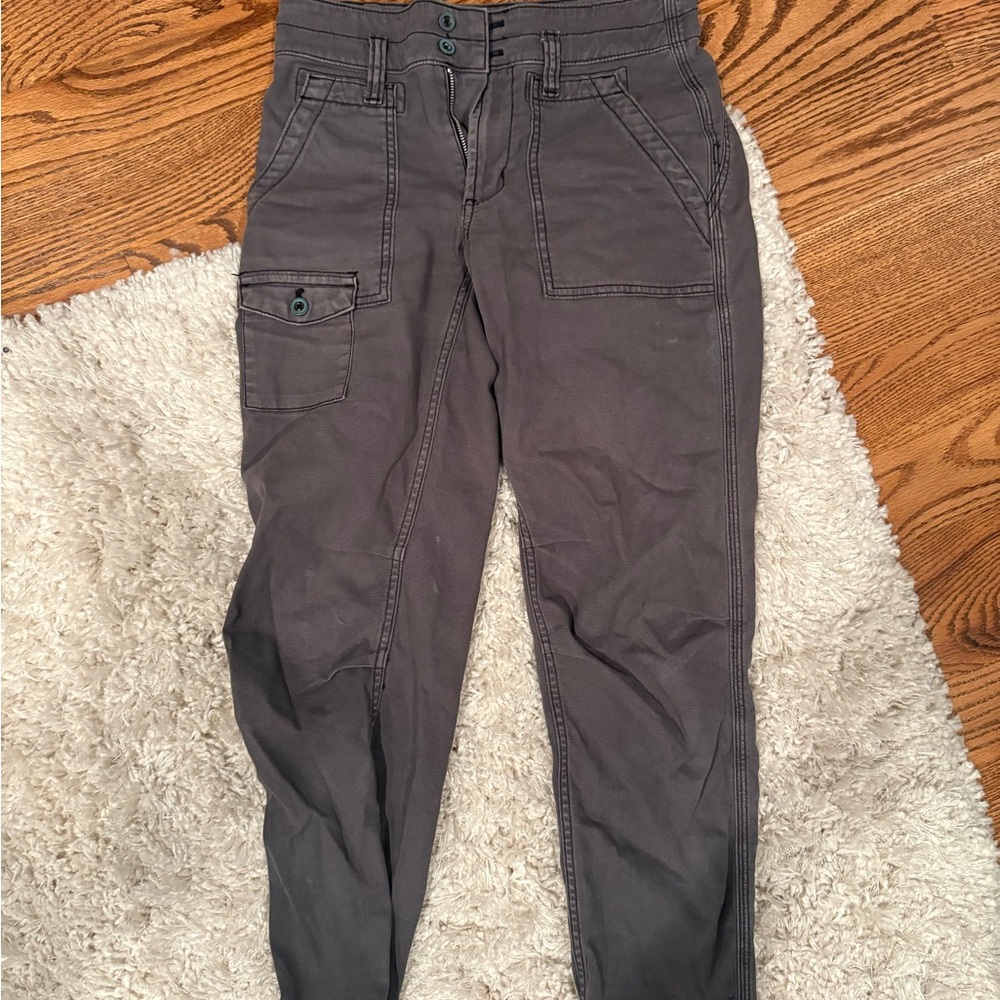 Anthropologie Charcoal Cargo Pants